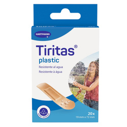 Tiritas Plastikowe plastry opatrunkowe, 14 sztuk, 19x72mm