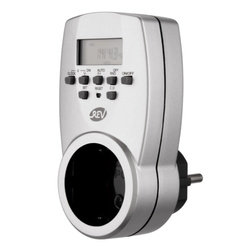 Programator czasowy REV z wyświetlaczem 12/24h – Silver