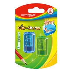 KEYROAD temperówka ręczna cup-sharpy 2 szt. 8 mm kolorowa ostrza stalowe