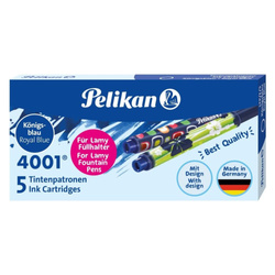 Wkłady atramentowe Pelikan do pióra – niebieski atrament 5 sztuk