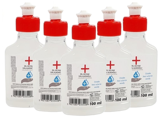 Żel do Dezynfekcji Rąk z Alkoholem 70% 5x 100ml