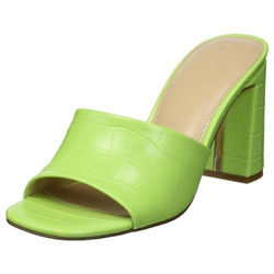 Wygodne sandały marki drop dla kobiet kolor: limonkowy, rozmiar: 37,5