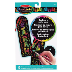Melissa & Doug zakładki do książek - Zdrapywanki scratch art party pack, 12szt