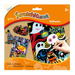 Mammut Scratch Art Halloween – kreatywny zestaw do wydrapywania obrazków dla dzieci 3+