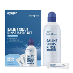 Amazon Basic Care zestaw do płukania zatok, 1 butelka, 30 saszetek