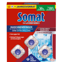 Somat Tabletki do Czyszczenia Zmywarki, Maxi Pack, Opakowanie 12 sztuk