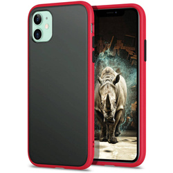 YATWIN Etui case dla iPhone 11 6.1" czerwono-szary