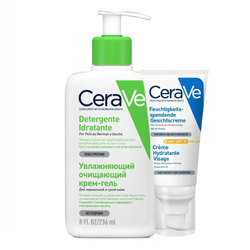 Zestaw CeraVe Nawilżający Żel do Mycia + CeraVe Nawilżający Krem SPF 30